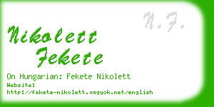 nikolett fekete business card